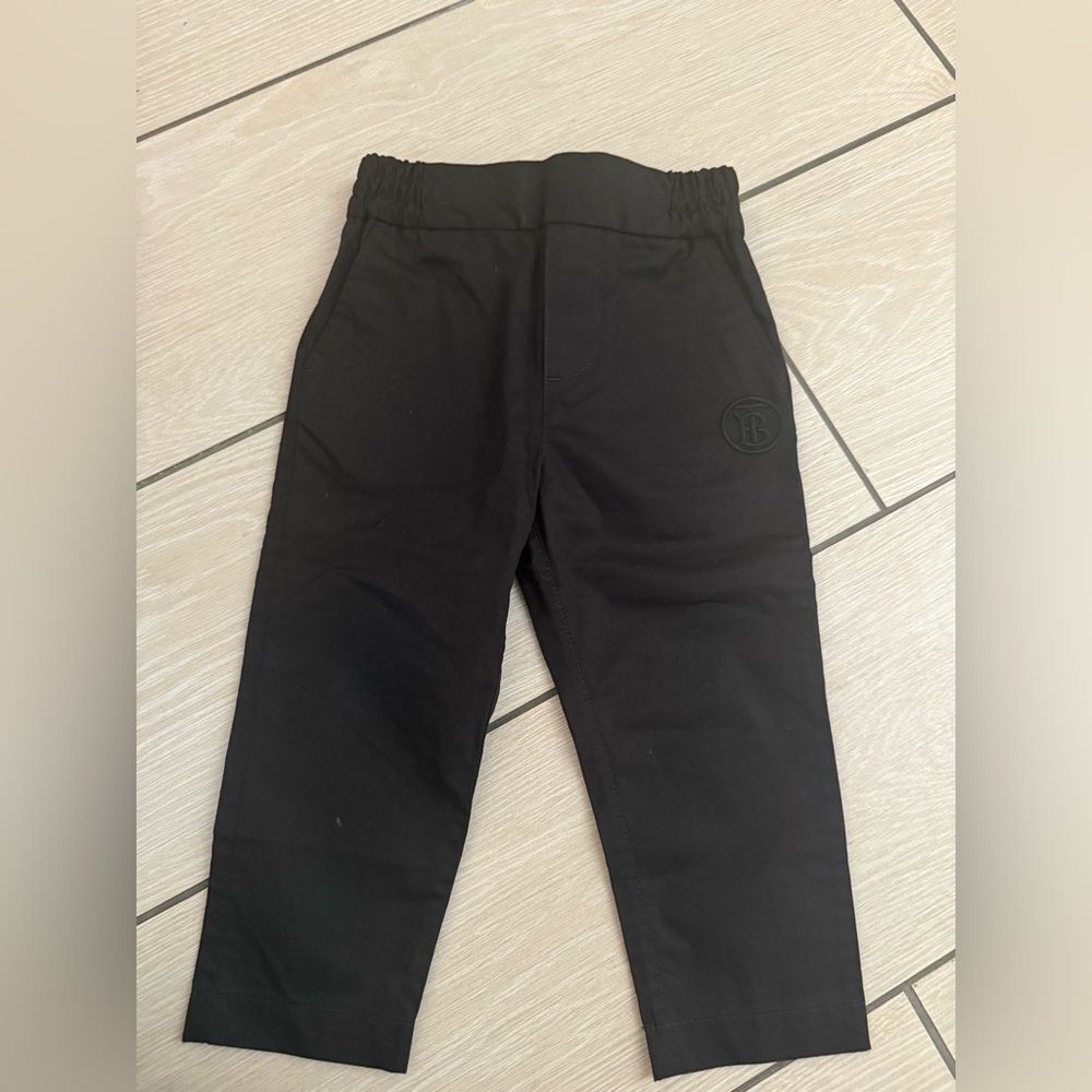 NWT Burberry Black Elastic Waist Trousers size 18 months